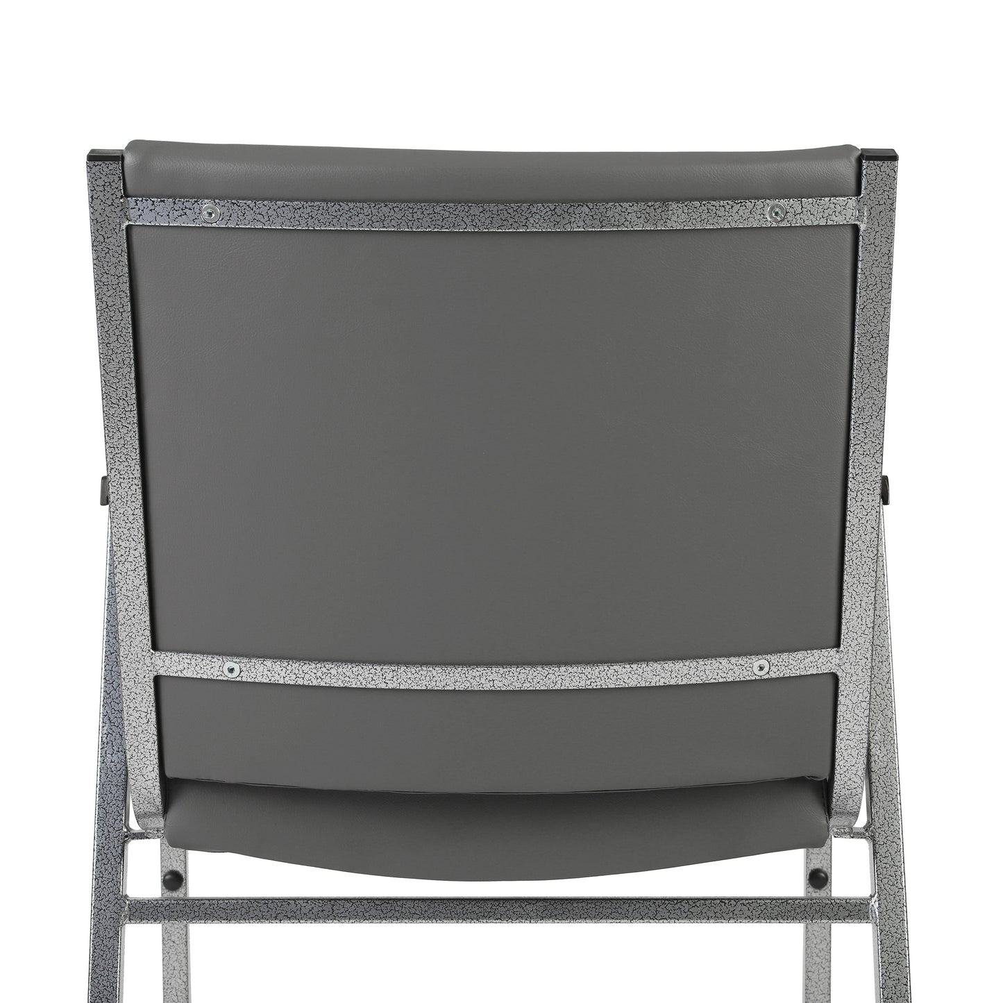 HERCULES Heavy Duty Gray Vinyl Stack Chair with Arms