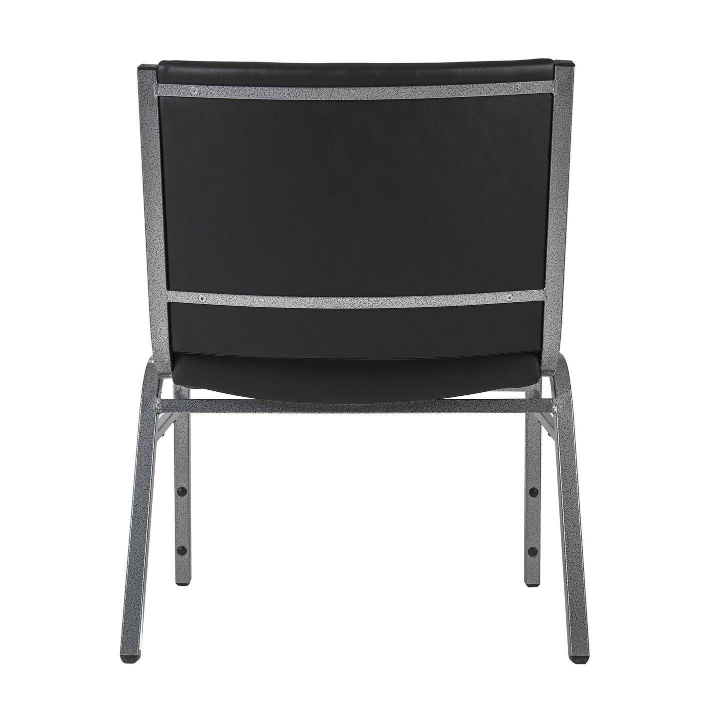 HERCULES Big & Tall 1000 lb. Rated Black Vinyl Stack Chair