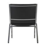 HERCULES Big & Tall 1000 lb. Rated Black Vinyl Stack Chair
