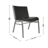 HERCULES Big & Tall 1000 lb. Rated Black Vinyl Stack Chair