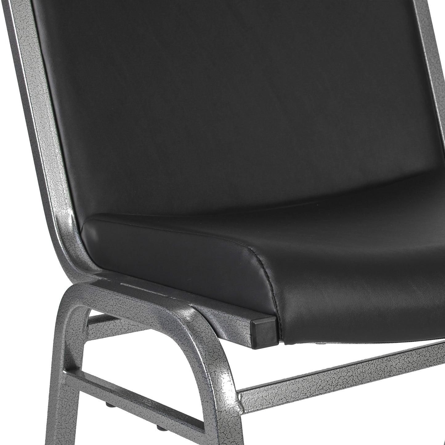 HERCULES Big & Tall 1000 lb. Rated Black Vinyl Stack Chair