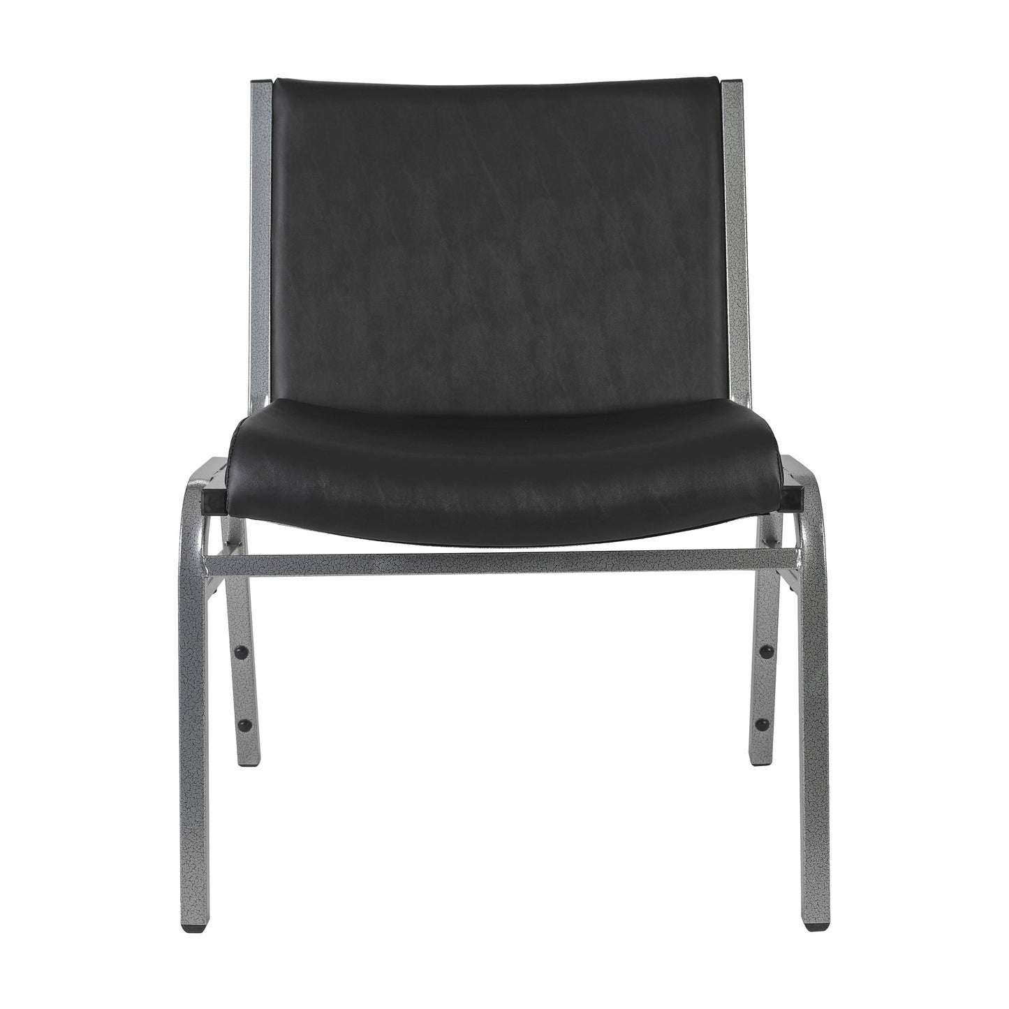 HERCULES Big & Tall 1000 lb. Rated Black Vinyl Stack Chair