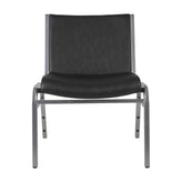 HERCULES Big & Tall 1000 lb. Rated Black Vinyl Stack Chair