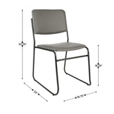 HERCULES 500 lb. Capacity High Density Gray Vinyl Stacking Chair with Sled Base