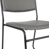 HERCULES 500 lb. Capacity High Density Gray Vinyl Stacking Chair with Sled Base