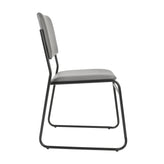 HERCULES 500 lb. Capacity High Density Gray Vinyl Stacking Chair with Sled Base