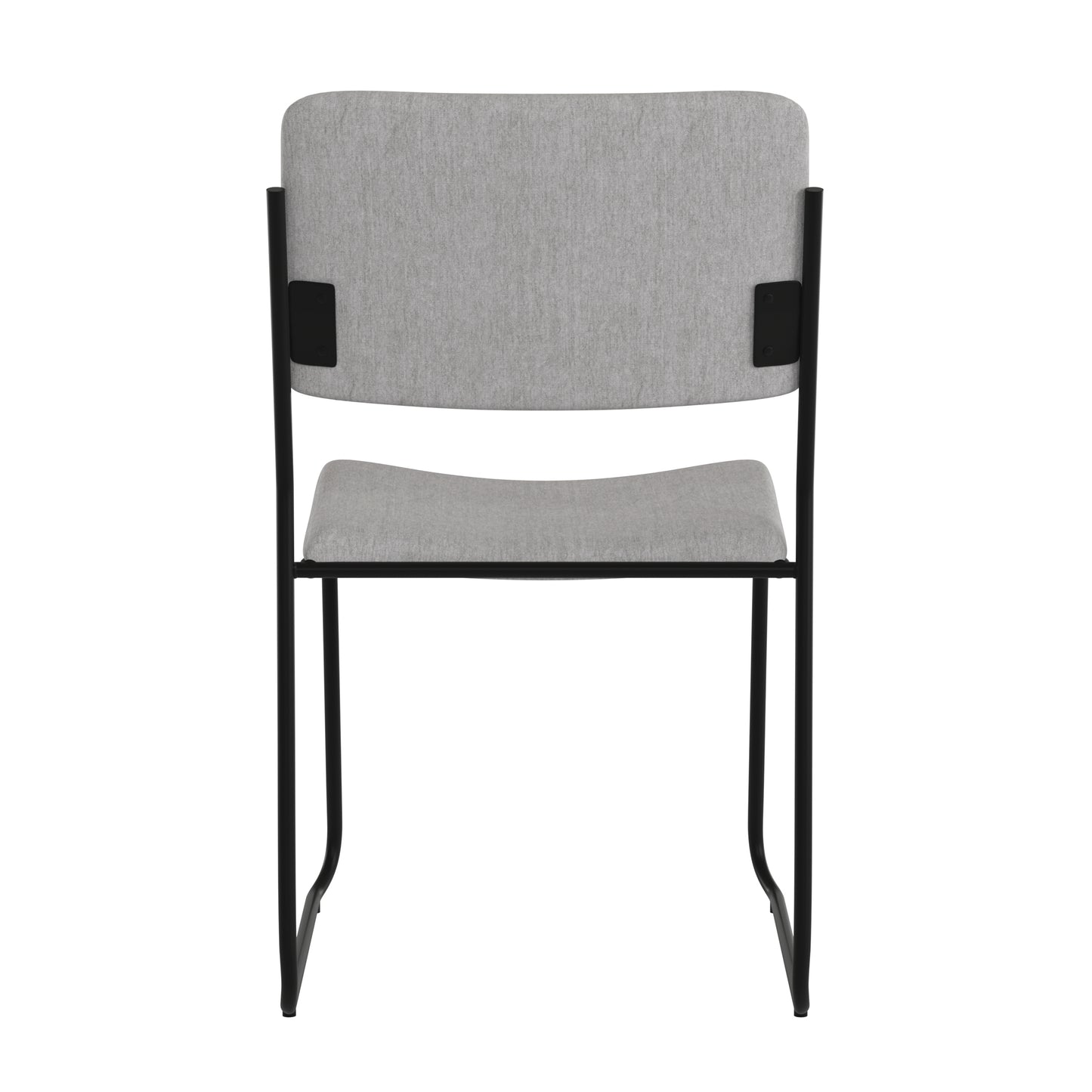 HERCULES Series 500 lb. Capacity High Density Gray Fabric Stacking Chair with Sled Base