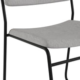 HERCULES Series 500 lb. Capacity High Density Gray Fabric Stacking Chair with Sled Base