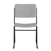 HERCULES Series 500 lb. Capacity High Density Gray Fabric Stacking Chair with Sled Base