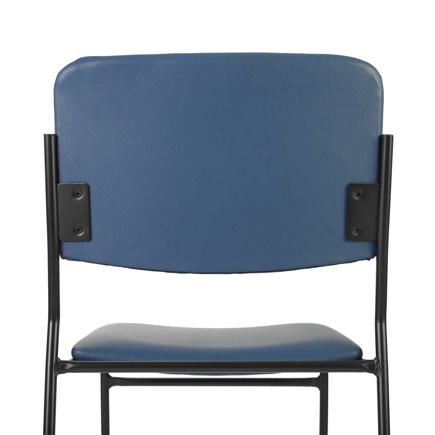 HERCULES 500 lb. Capacity High Density Navy Vinyl Stacking Chair with Sled Base