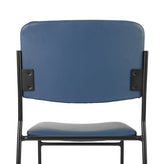 HERCULES 500 lb. Capacity High Density Navy Vinyl Stacking Chair with Sled Base