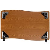 Wren Mobile 28"W x 47.5"L Rectangle Wave Flexible Collaborative Grey Laminate Activity Table - Height Adjust Short Legs