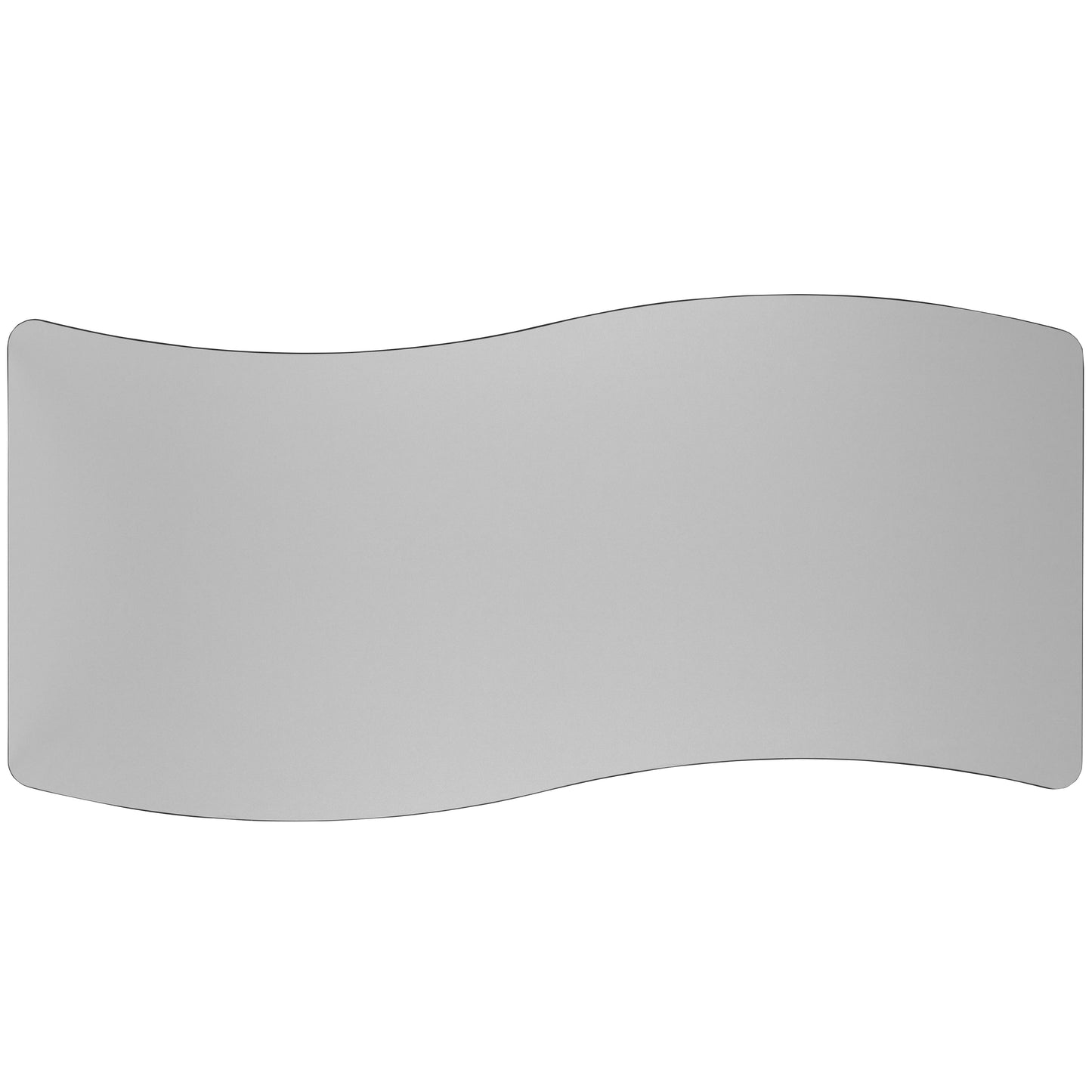 Wren 26"W x 60"L Rectangle Wave Flexible Collaborative Grey Thermal Laminate Activity Table - Standard Height Adjust Legs