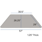 Wren Mobile 29''W x 57''L Trapezoid Grey HP Laminate Activity Table - Height Adjustable Short Legs