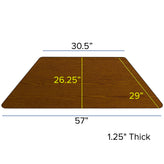 Wren Mobile 29''W x 57''L Trapezoid Oak Thermal Laminate Activity Table - Height Adjustable Short Legs