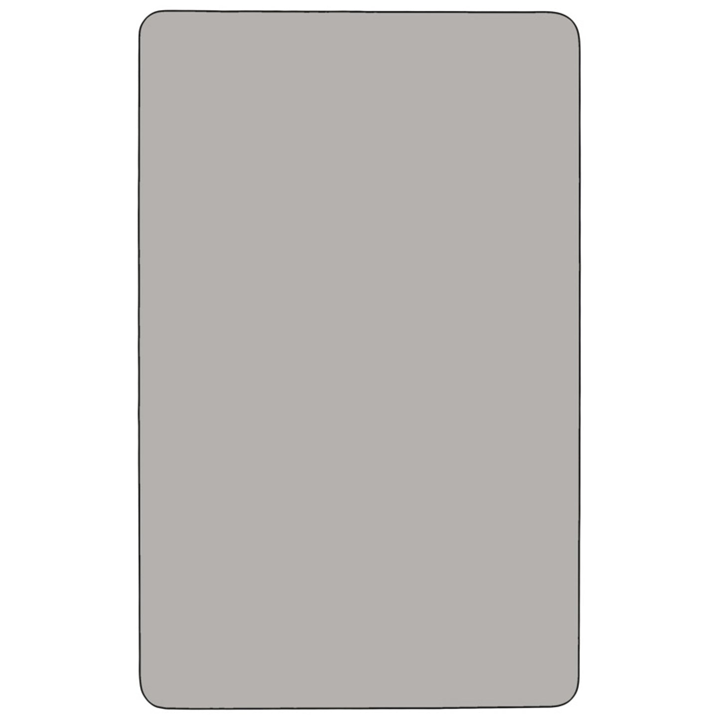 Wren Mobile 30''W x 72''L Rectangular Grey HP Laminate Activity Table - Standard Height Adjustable Legs