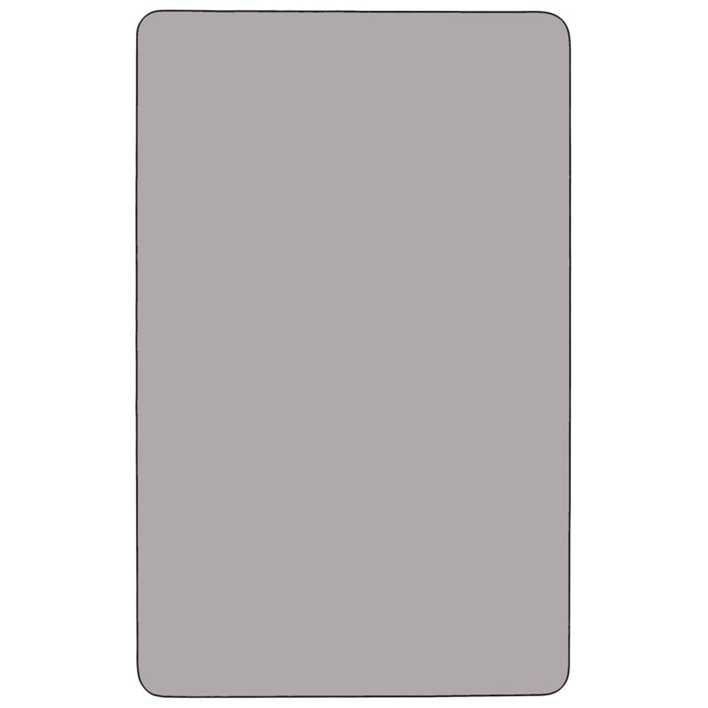Wren 30''W x 72''L Rectangular Grey Thermal Laminate Activity Table - Height Adjustable Short Legs