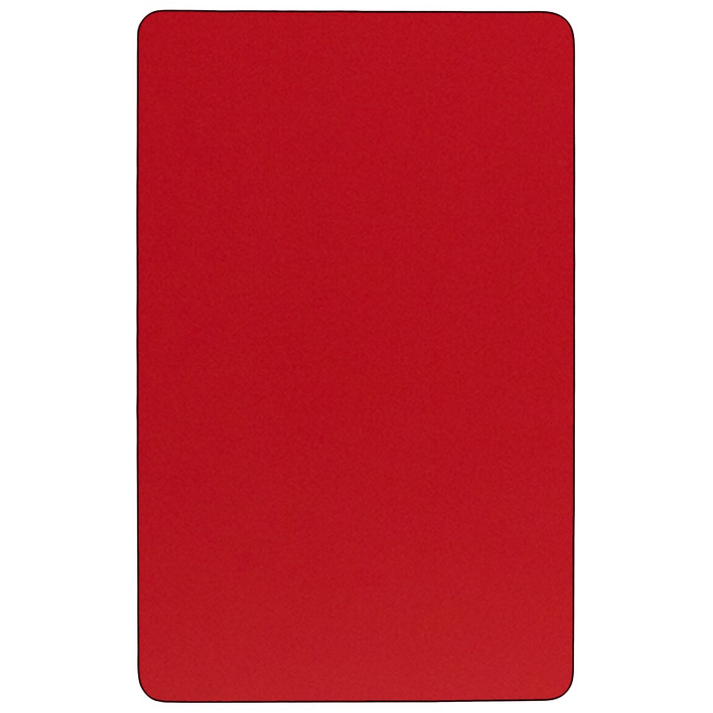 Wren Mobile 30''W x 72''L Rectangular Red HP Laminate Activity Table - Height Adjustable Short Legs