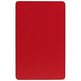 Wren 30''W x 72''L Rectangular Red HP Laminate Activity Table - Height Adjustable Short Legs