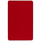 Wren Mobile 30''W x 72''L Rectangular Red Thermal Laminate Activity Table - Standard Height Adjustable Legs