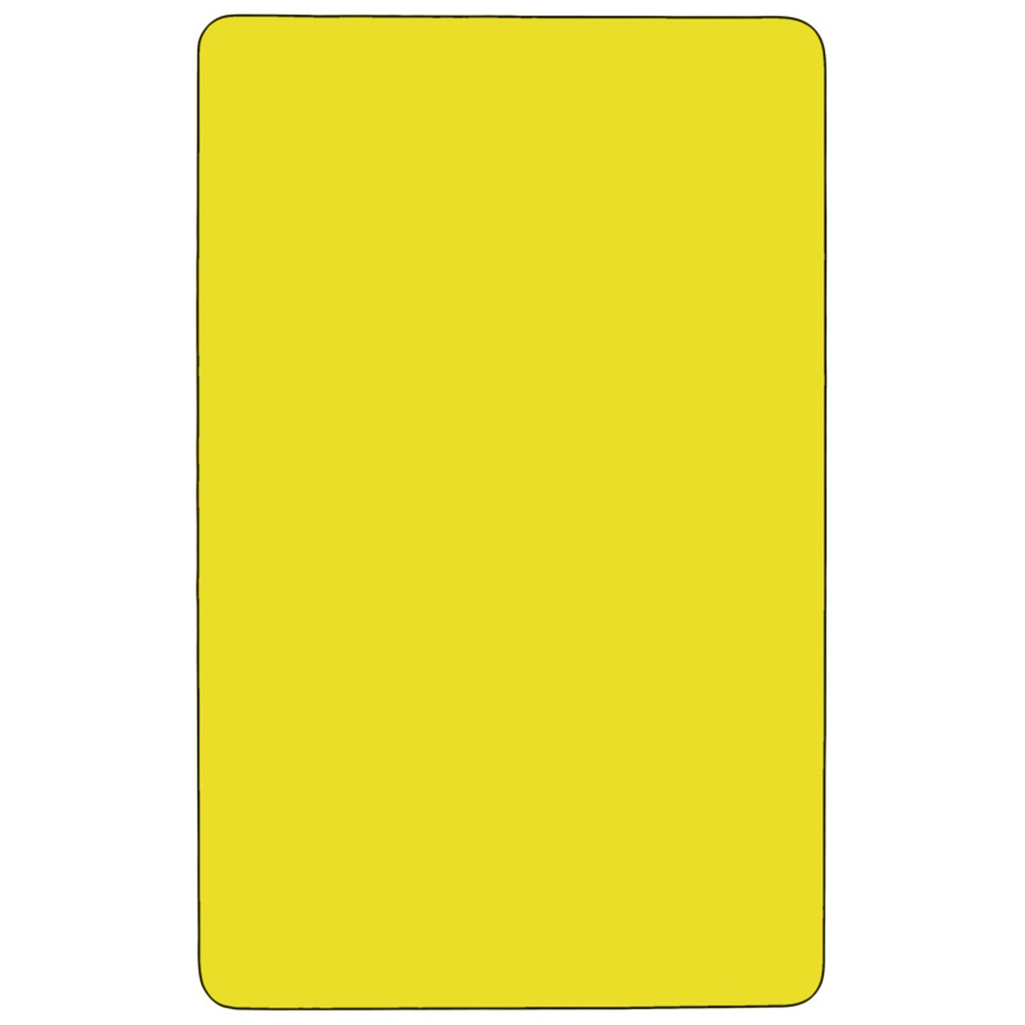 Wren Mobile 30''W x 72''L Rectangular Yellow HP Laminate Activity Table - Standard Height Adjustable Legs