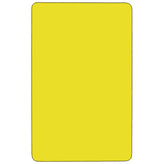 Wren 30''W x 72''L Rectangular Yellow HP Laminate Activity Table - Height Adjustable Short Legs