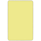 Wren 30''W x 72''L Rectangular Yellow Thermal Laminate Activity Table - Height Adjustable Short Legs
