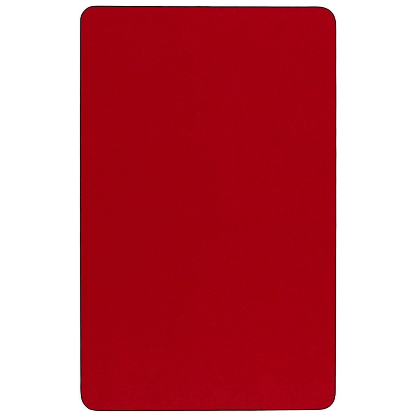Wren 36''W x 72''L Rectangular Red Thermal Laminate Activity Table - Standard Height Adjustable Legs