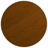 42'' Round Oak HP Laminate Activity Table - Height Adjustable Short Legs