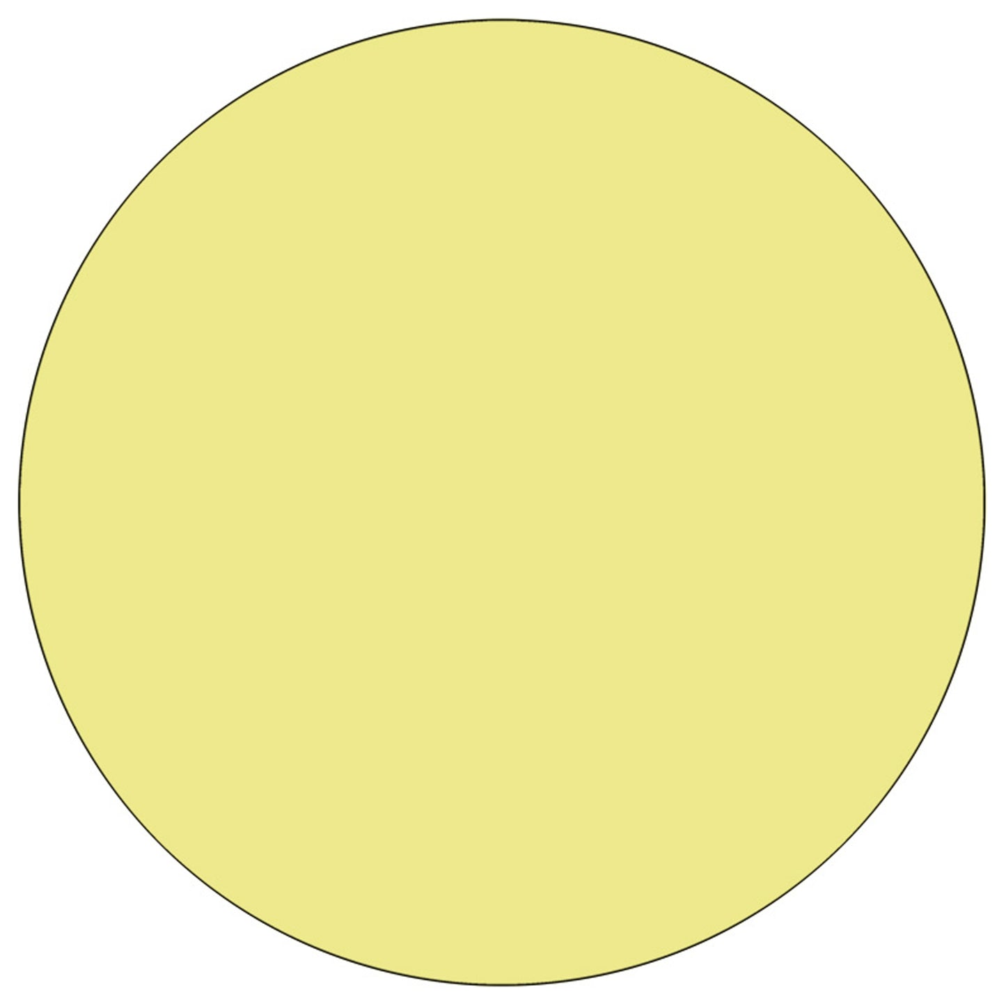 Wren 42'' Round Yellow Thermal Laminate Activity Table - Standard Height Adjustable Legs