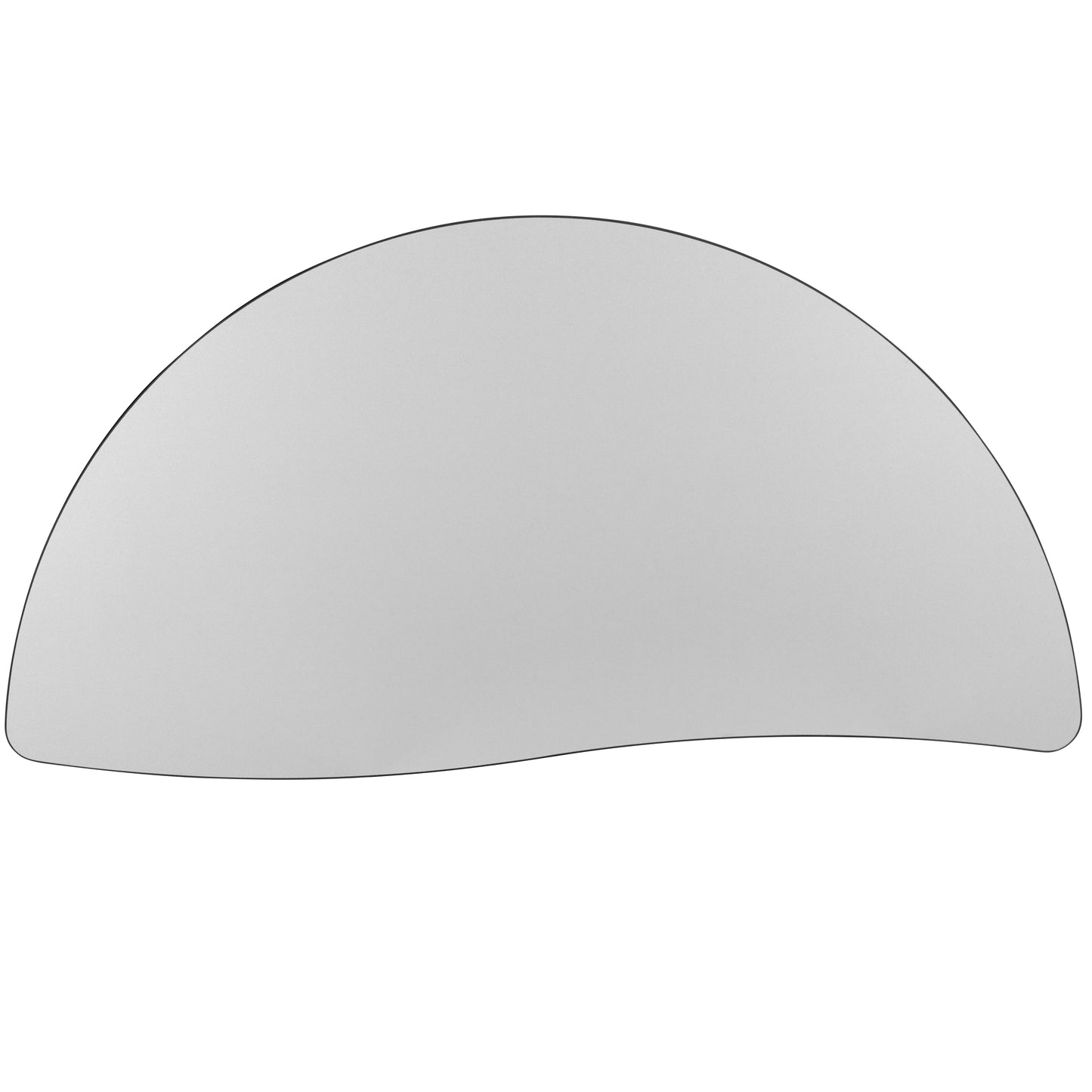 Wren Mobile 47.5" Half Circle Wave Flexible Collaborative Grey Thermal Laminate Activity Table - Height Adjust Short Legs