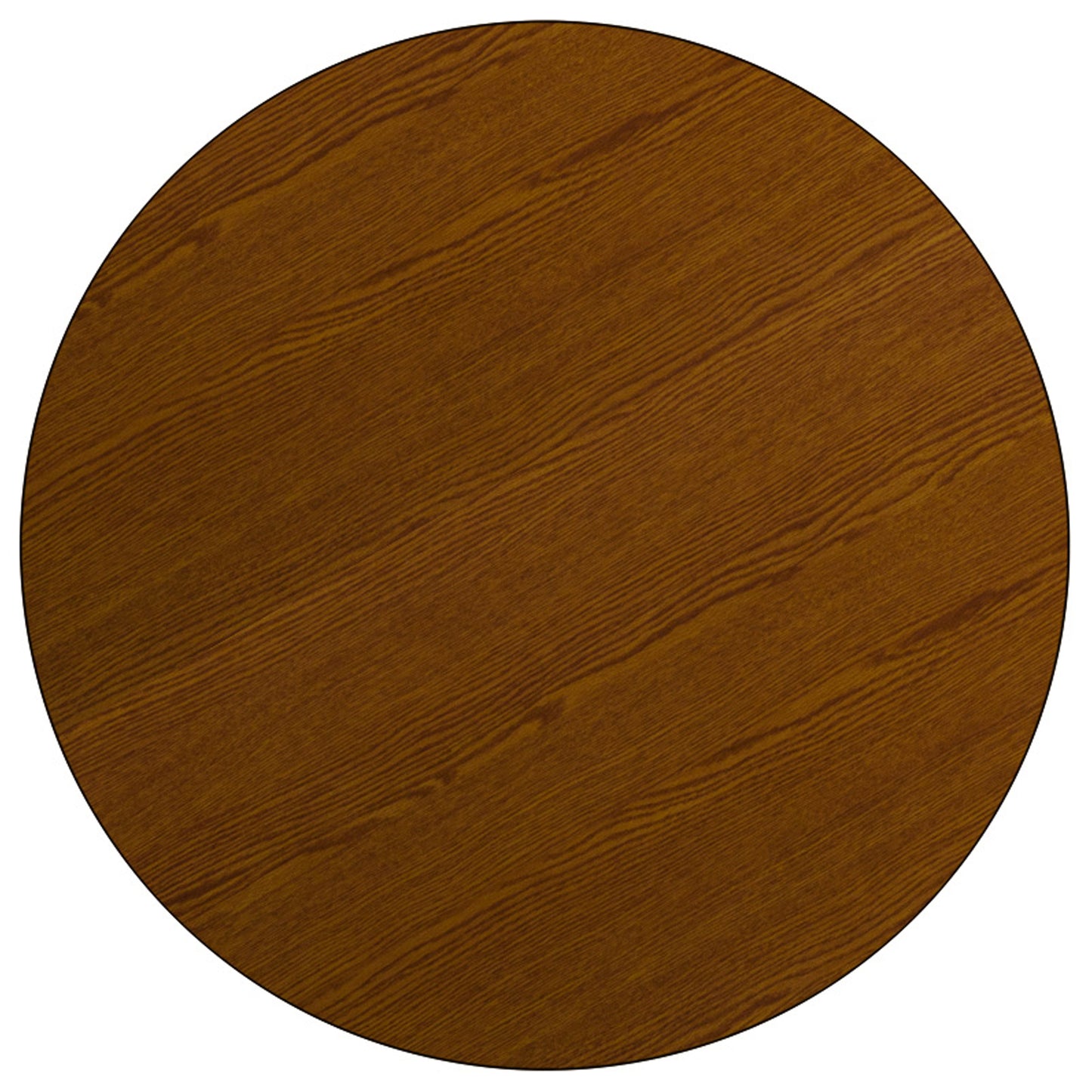 Wren Mobile 48'' Round Oak HP Laminate Activity Table - Height Adjustable Short Legs