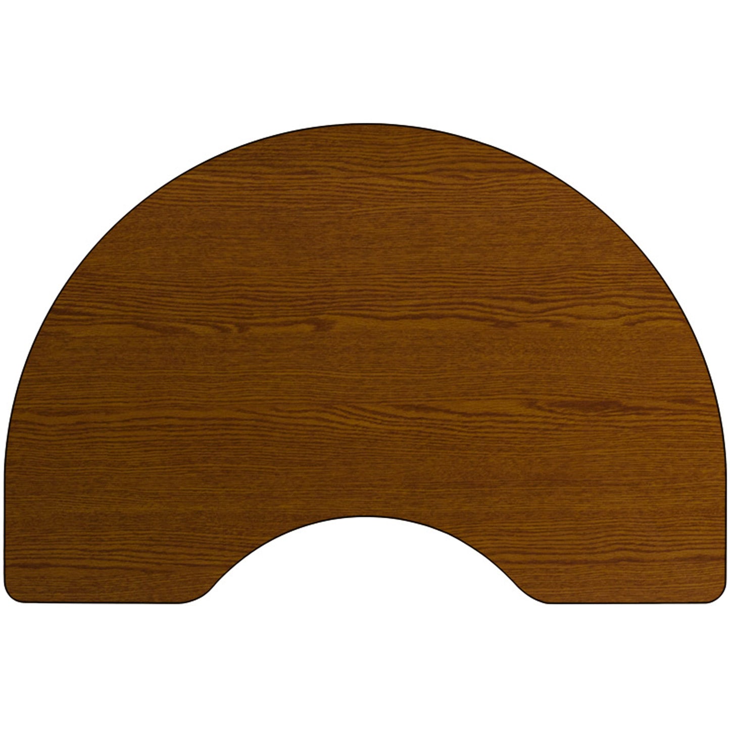 Wren Mobile 48''W x 72''L Kidney Oak HP Laminate Activity Table - Standard Height Adjustable Legs