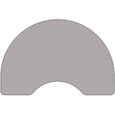Wren 48''W x 96''L Kidney Grey Thermal Laminate Activity Table - Standard Height Adjustable Legs