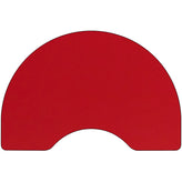 Wren 48''W x 96''L Kidney Red HP Laminate Activity Table - Standard Height Adjustable Legs