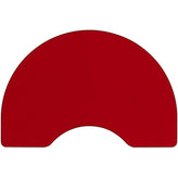 Wren Mobile 48''W x 96''L Kidney Red Thermal Laminate Activity Table - Height Adjustable Short Legs