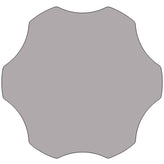 Wren 60'' Flower Grey Thermal Laminate Activity Table - Standard Height Adjustable Legs