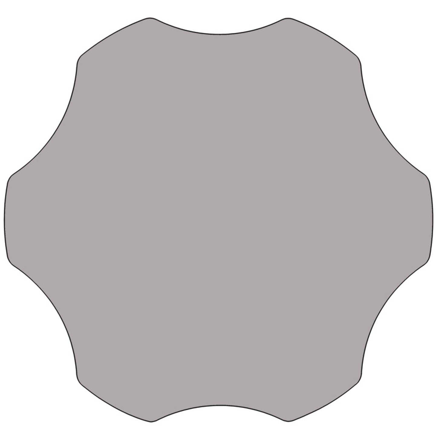 Wren 60'' Flower Grey Thermal Laminate Activity Table - Height Adjustable Short Legs
