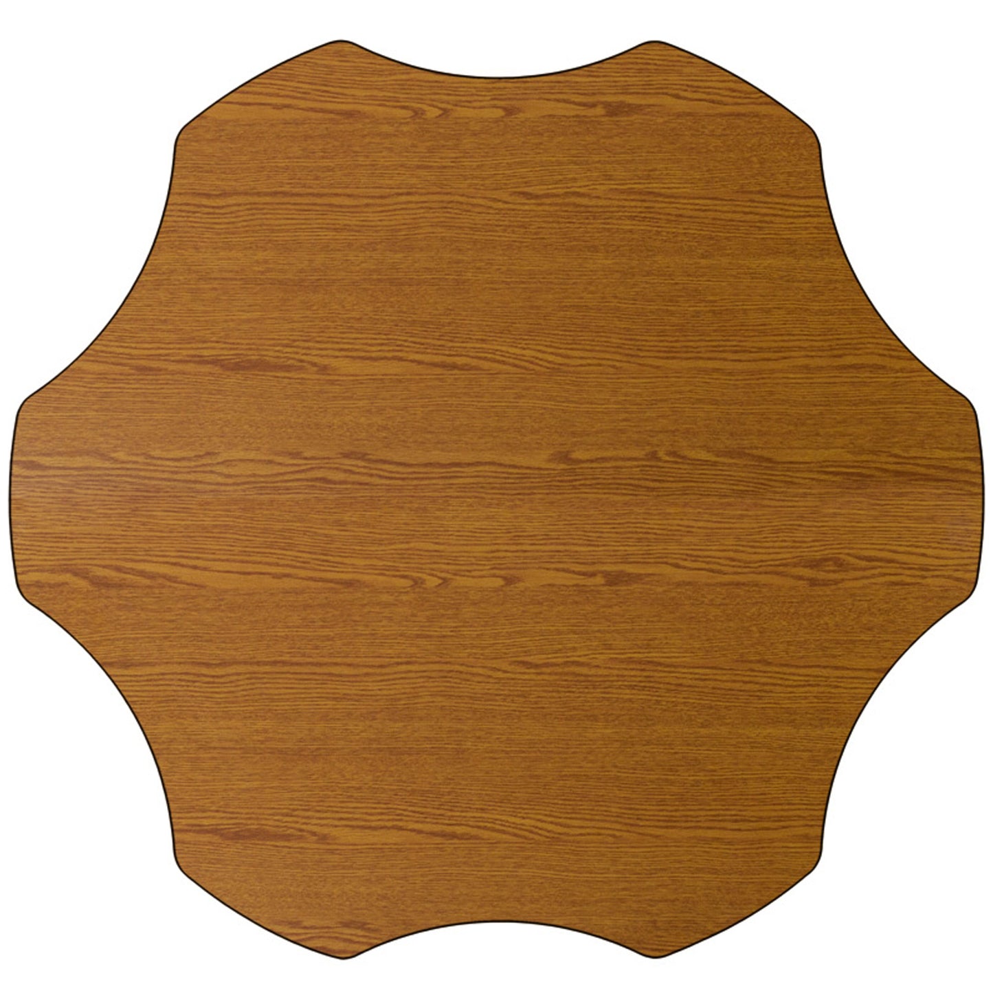 Wren Mobile 60'' Flower Oak Thermal Laminate Activity Table - Height Adjustable Short Legs