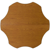 Wren 60'' Flower Oak Thermal Laminate Activity Table - Height Adjustable Short Legs