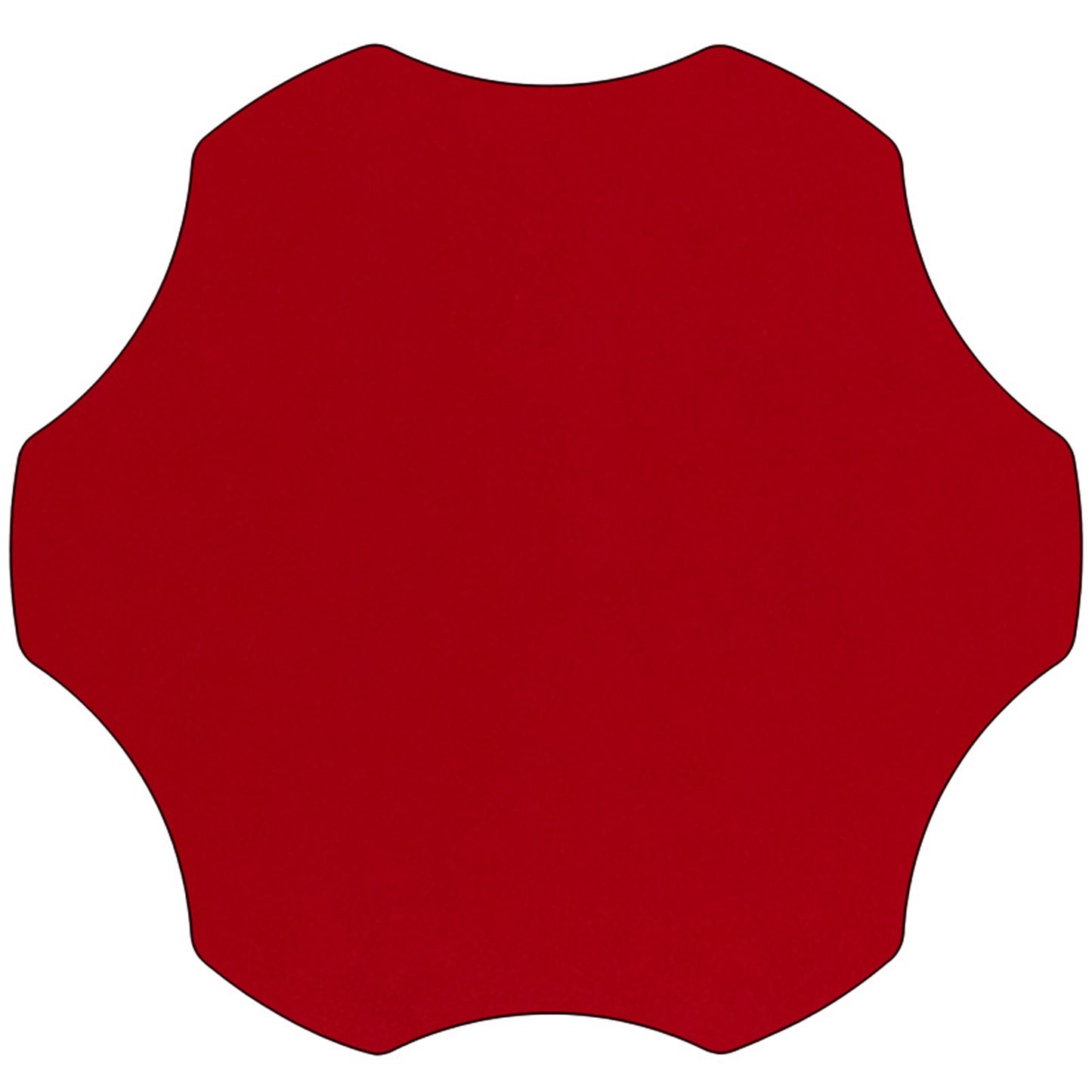 Wren Mobile 60'' Flower Red Thermal Laminate Activity Table - Standard Height Adjustable Legs