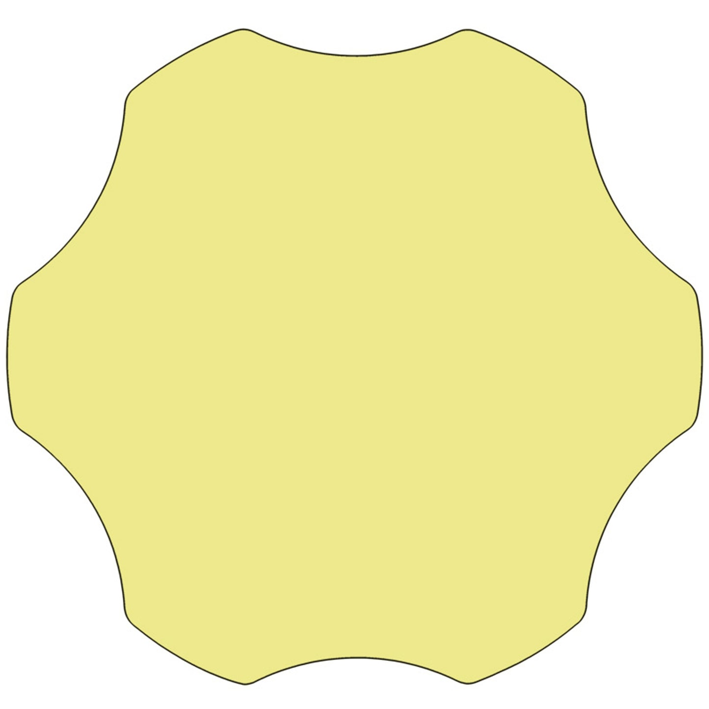 Wren Mobile 60'' Flower Yellow Thermal Laminate Activity Table - Standard Height Adjustable Legs