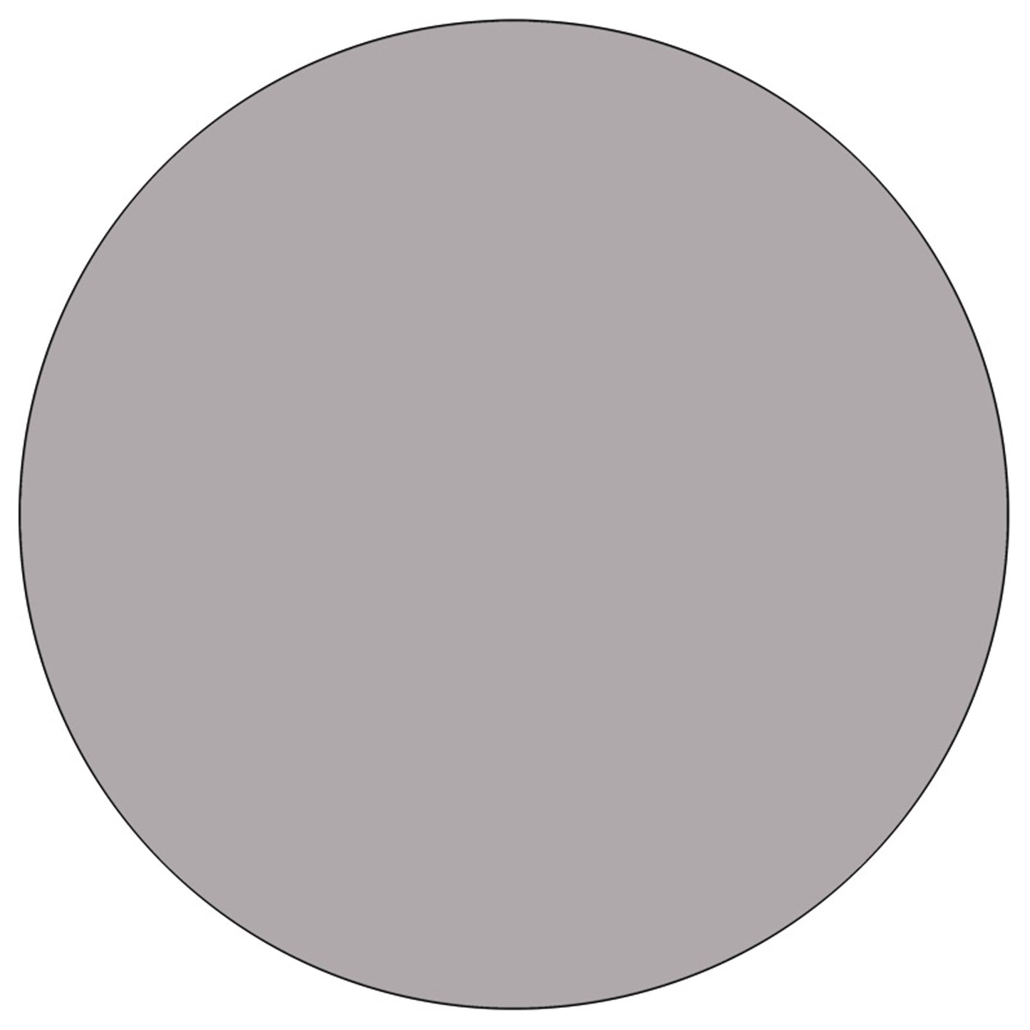 Wren Mobile 60'' Round Grey Thermal Laminate Activity Table - Standard Height Adjustable Legs