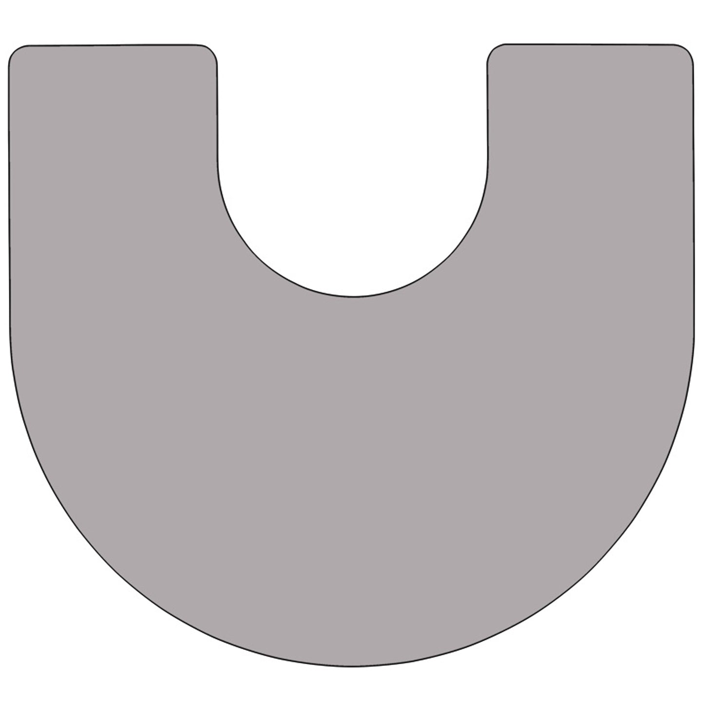 Wren Mobile 60''W x 66''L Horseshoe Grey Thermal Laminate Activity Table - Height Adjustable Short Legs