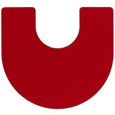 Wren Mobile 60''W x 66''L Horseshoe Red Thermal Laminate Activity Table - Standard Height Adjustable Legs