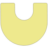 Wren Mobile 60''W x 66''L Horseshoe Yellow Thermal Laminate Activity Table - Standard Height Adjustable Legs