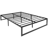Lana 14 Inch Metal Platform Bed Frame - No Box Spring Needed with Steel Slat Support and Quick Lock Functionality (Full)