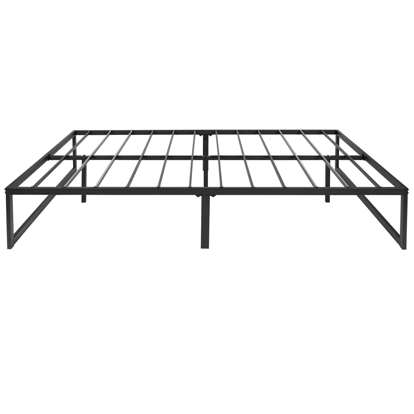 Lana 14 Inch Metal Platform Bed Frame - No Box Spring Needed with Steel Slat Support and Quick Lock Functionality (Full)