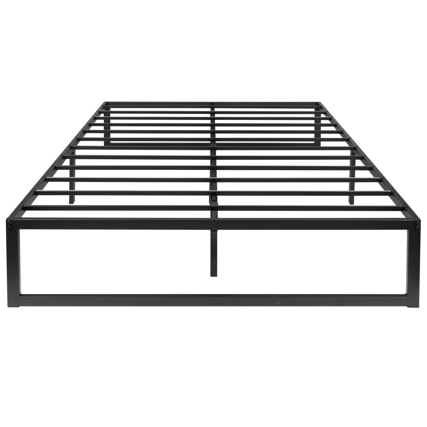 Lana 14 Inch Metal Platform Bed Frame - No Box Spring Needed with Steel Slat Support and Quick Lock Functionality (Full)