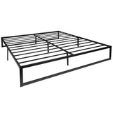 Lana 14 Inch Metal Platform Bed Frame - No Box Spring Needed with Steel Slat Support and Quick Lock Functionality (King)